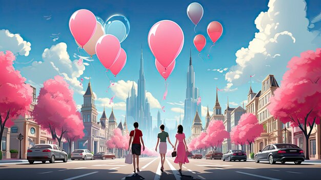 un cartel de la película con las chicas caminando frente a un castillo.