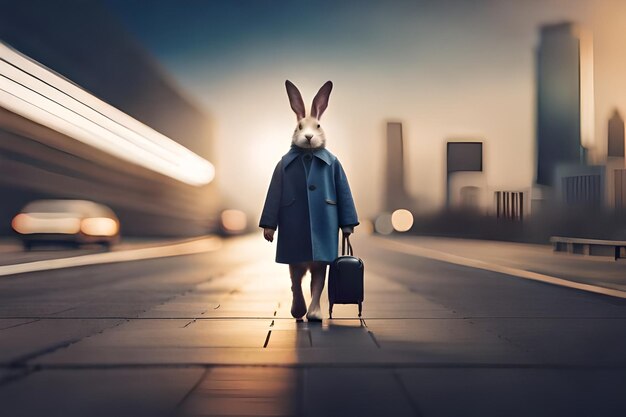 un cartel de la película con un conejo en la parte de atrás.