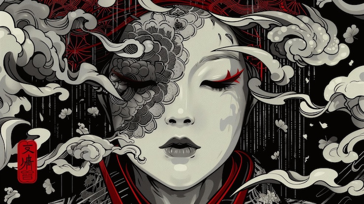 Foto cartel pintado chino arte de las tradiciones chinas
