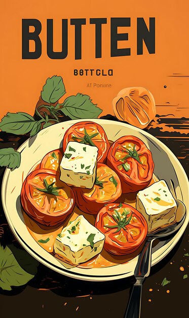 Cartel De Plato De Pollo Con Mantequilla Con Tomate Y Mantequilla Caliente Y F Celebraciones Indias Cocina De Estilo De Vida