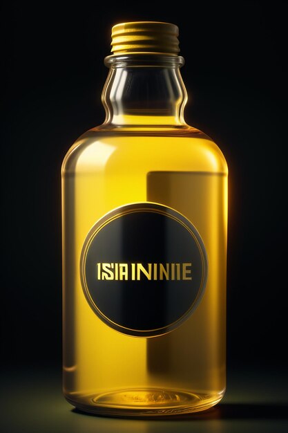 Foto cartel promocional de exhibición de producto de fotografía de fondo de alta calidad de bebida de botella de vidrio