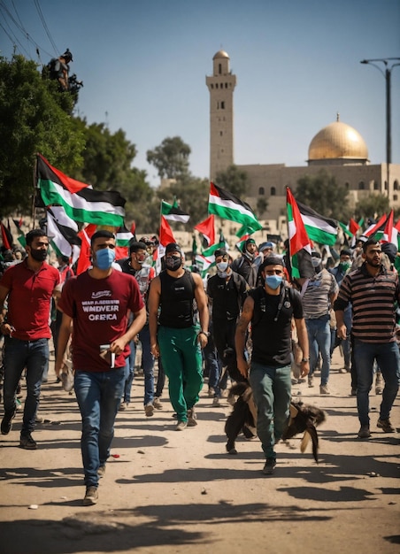 El cartel de protesta de Palestina