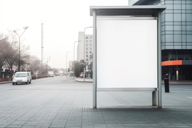 Cartel publicitario al aire libre en la estación de anuncios Generar Ai