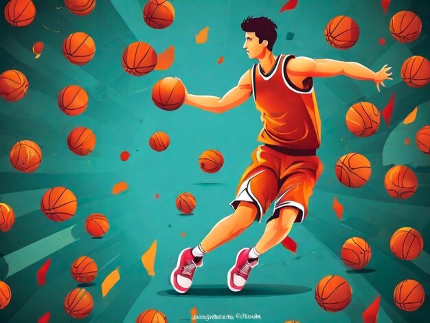 Foto cartel publicitario de baloncesto