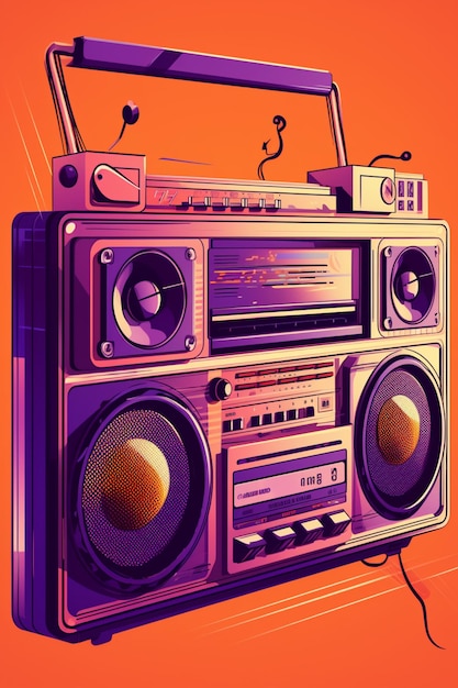 Un cartel que dice 'boombox'