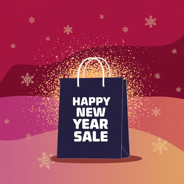 un cartel que dice feliz año nuevo en él