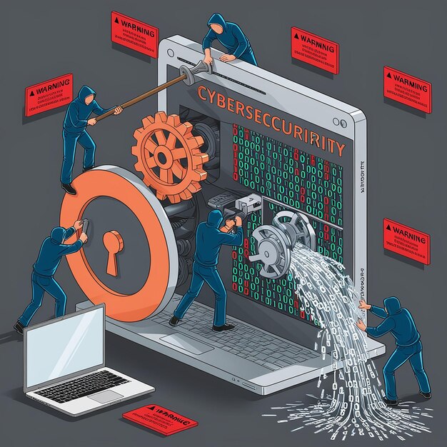 un cartel que dice que la tecnología cibernética se lleva a cabo en un círculo
