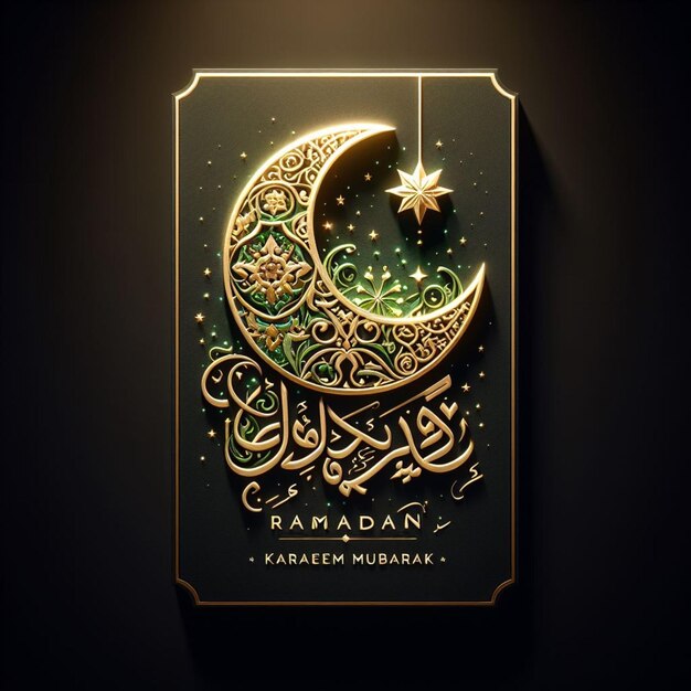 Foto el cartel de ramadán kareem 2024