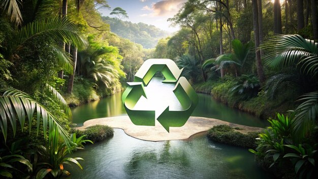 un cartel de reciclaje verde que dice reciclar