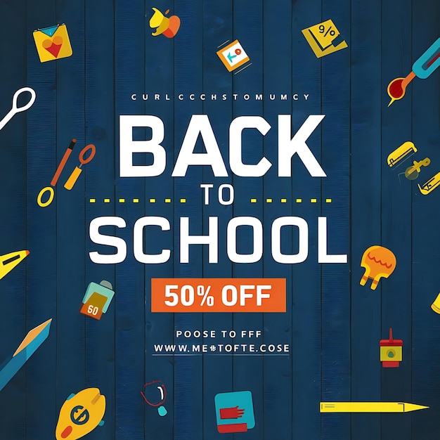 un cartel de regreso a la escuela con un fondo azul que dice regreso a la escola