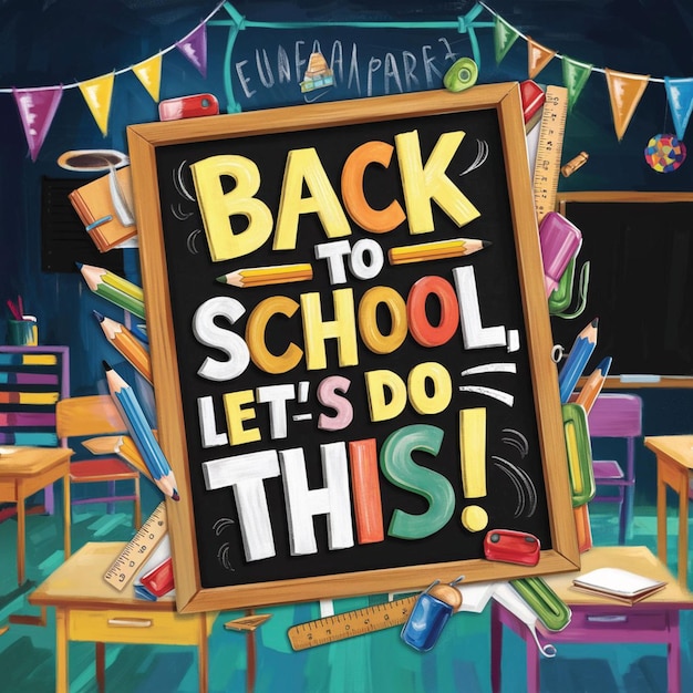 Foto un cartel de regreso a la escuela que dice regreso a la escola