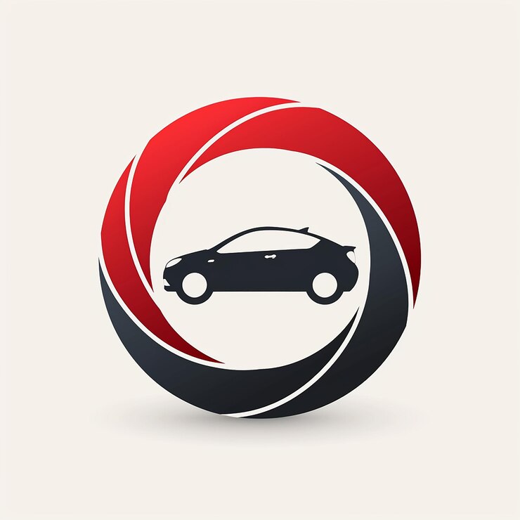 Foto un cartel rojo y negro que dice coche en él