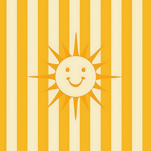 un cartel para el sol con un fondo amarillo