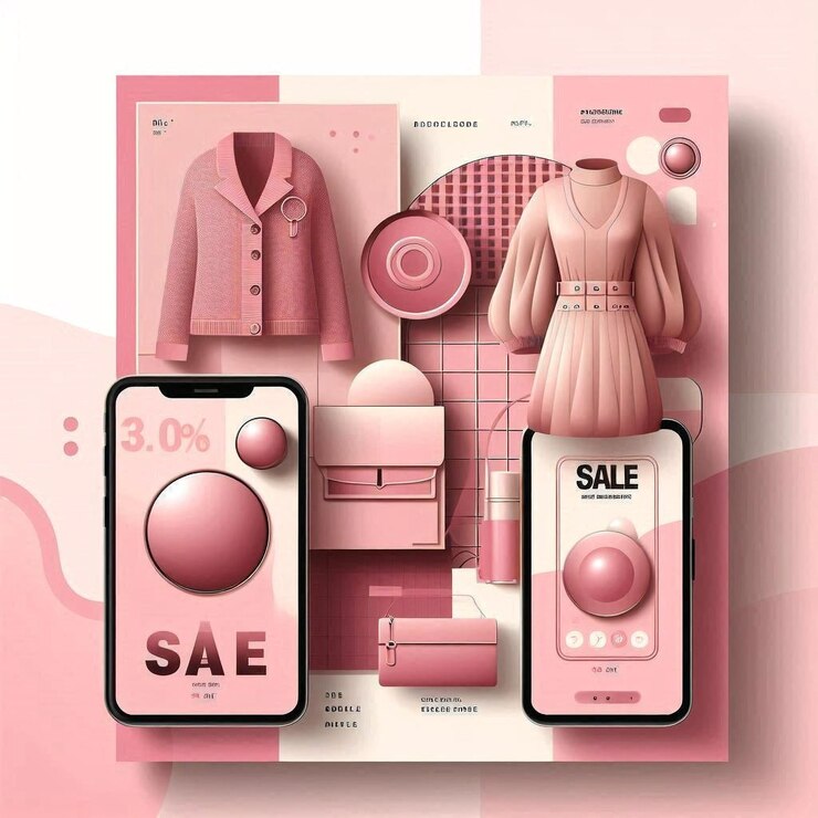 un cartel de una tienda de moda llamada venta