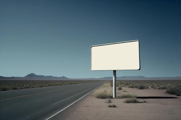 Foto un cartel vacío en la autopista creado con tecnología de ia generativa