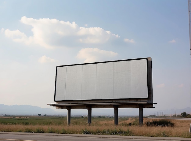 Foto cartel vacío en el lado de la carretera