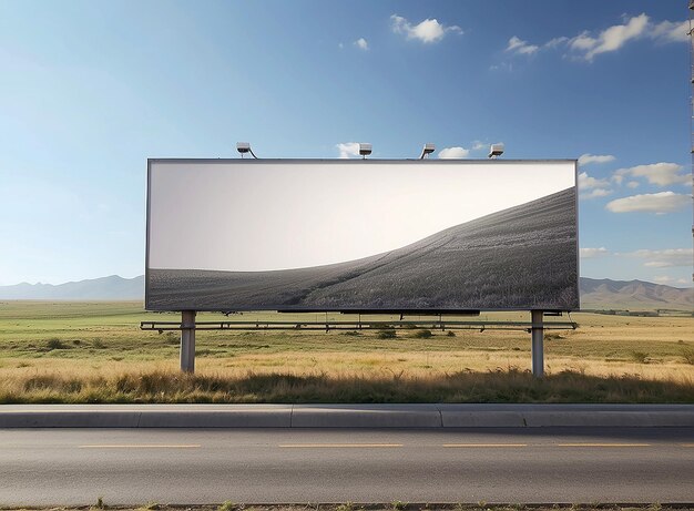 cartel vacío en el lado de la carretera