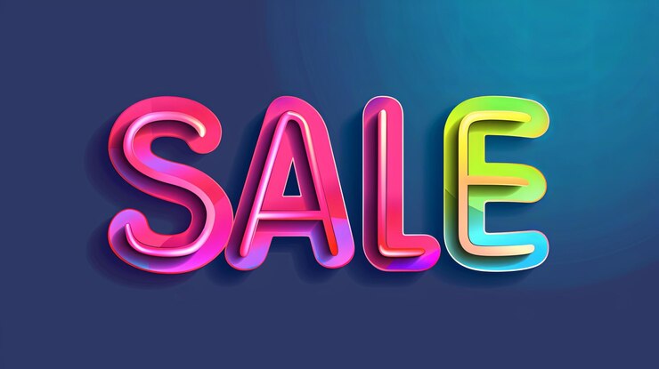 Foto un cartel de venta de colores