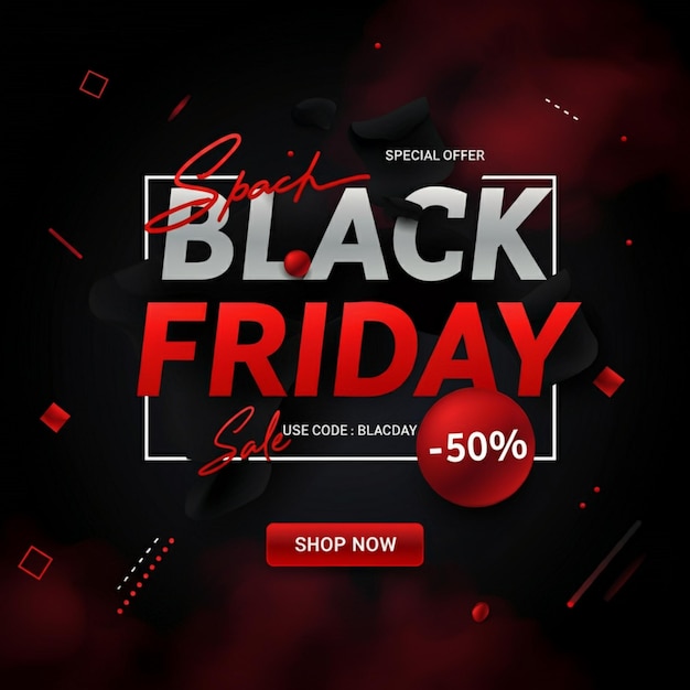 un cartel de venta de viernes negro que dice viernes negro en él