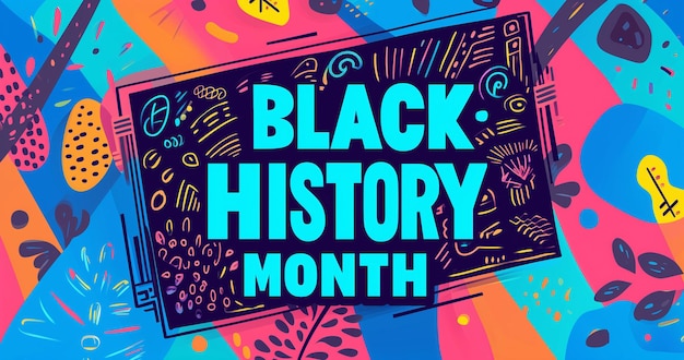 Foto un cartel vibrante y enérgico para la celebración del mes de la historia negra