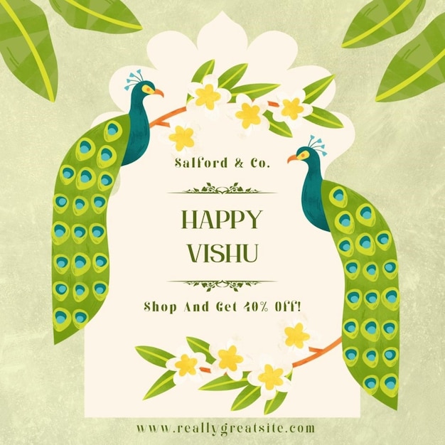 un cartel para un vishu
