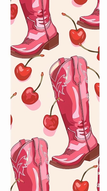 un cartel de un zapato con flores de cerezo en él