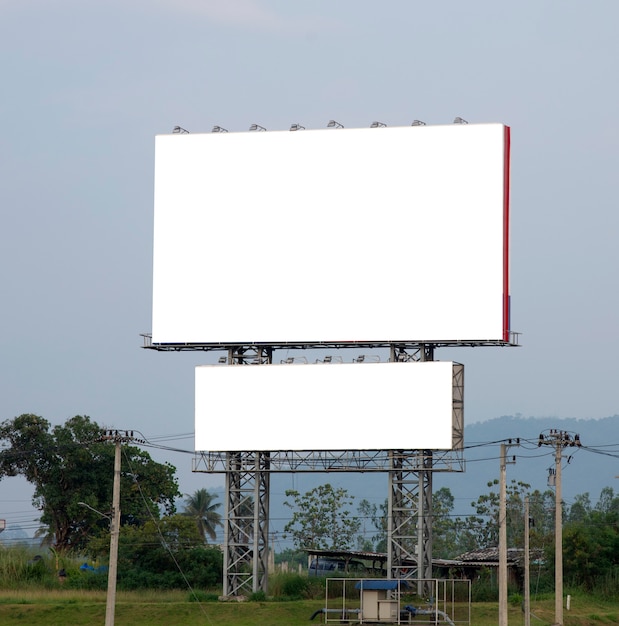 Cartelera en blanco.