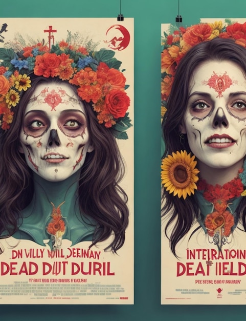 Carteles del día internacional de los muertos