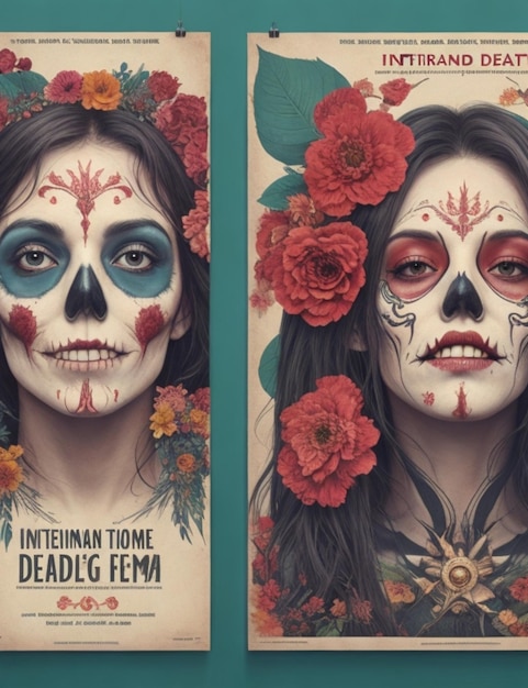 Carteles del día internacional de los muertos