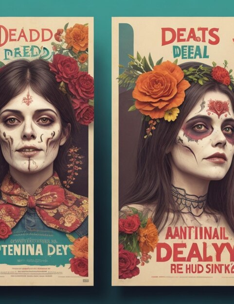 Carteles del día internacional de los muertos