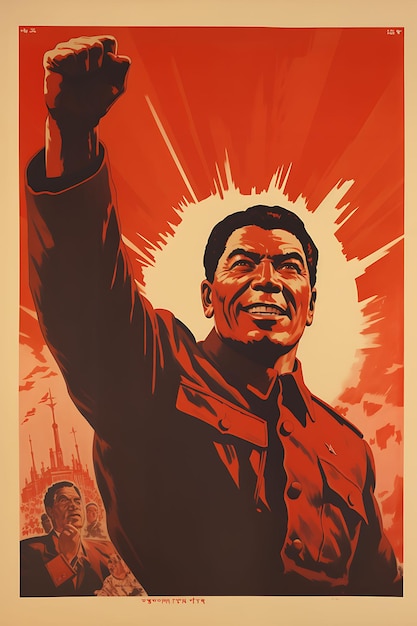 Los carteles de propaganda de la revolución presentan diseños vectoriales en colores planos, impactantes y atrevidos, publicación social creativa