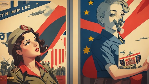 Foto carteles de propaganda de la segunda guerra mundial
