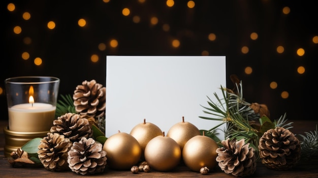 cartões brancos com decoração de natal