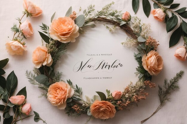 Cartões de convite românticos para casamentos aquarela floral