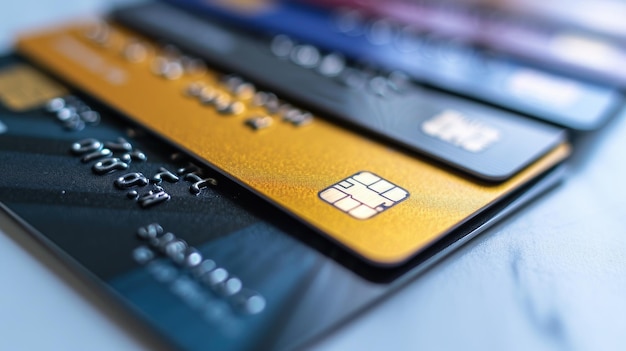 Cartões de crédito ou débito no conceito de dinheiro de fundo branco