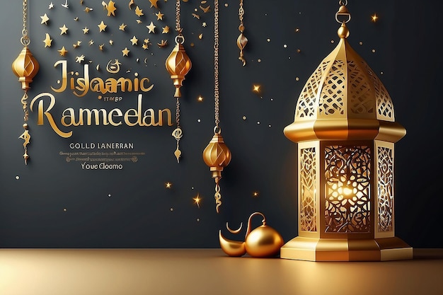 Cartões de saudação islâmica Eid Mubarak para feriados muçulmanos