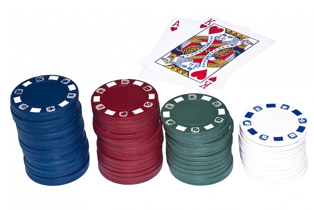 Foto cartões texas holdem e fichas