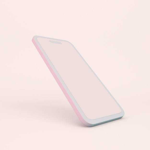 Cartoon Clean Phone 14 Vista izquierda en fondo blanco