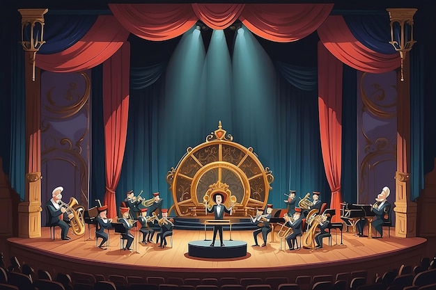 Foto el cartoon concert brass ensemble trae fanfarria al escenario