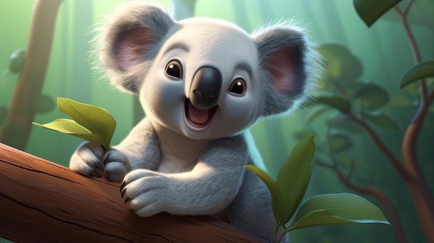 Cartoon de Koala antropomórfico