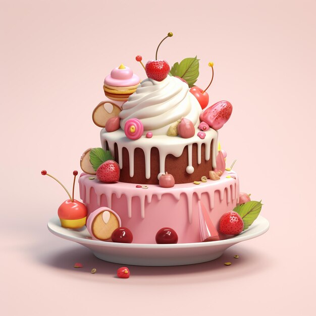 Cartoon-Dessert 3D