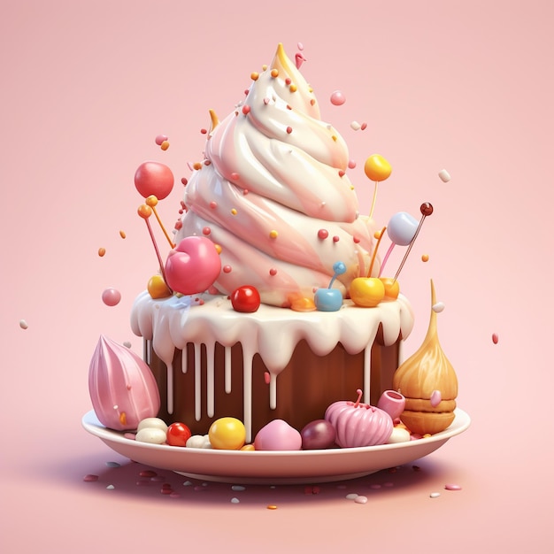 Cartoon-Dessert 3D