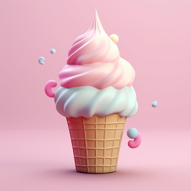 Cartoon-Eis 3D