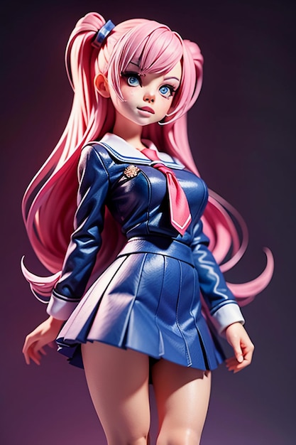 Cartoon-förmige Charaktere, junge und schöne Mädchenmodelle, 3D-gerenderte Puppenpuppen, Anime, handgefertigt