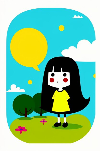 Cartoon-Illustration, Geschichte, Bilderbuch, niedliche Comics, Dekoration, Kawaii, einfacher Stil, Tapete