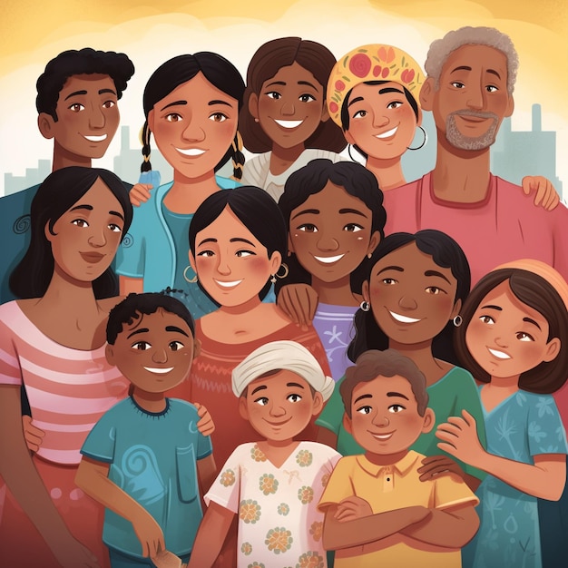 Cartoon Internationaler Tag der Familien