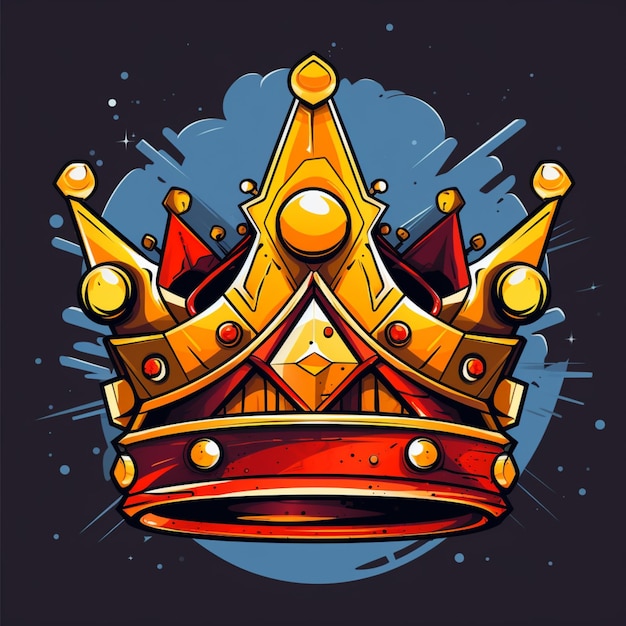 Cartoon-Logo des Kronenkönigs