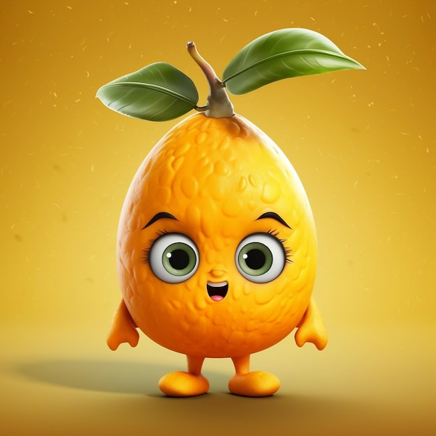 Cartoon-Mango-Figur, niedliche generative KI