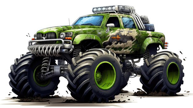 Cartoon monster truck gerado pela IA Imagem