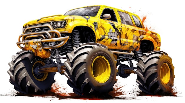 Cartoon monster truck gerado pela IA Imagem